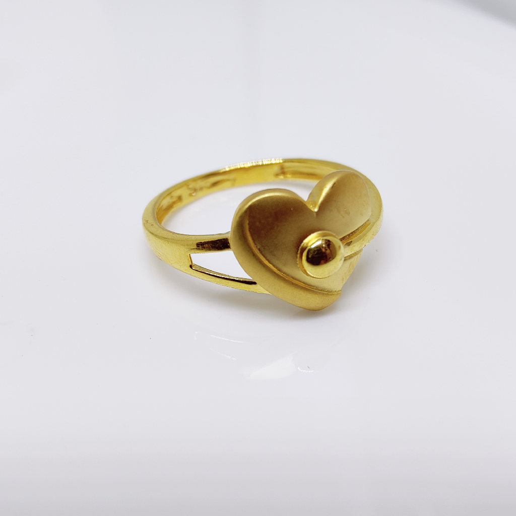 22k gold plain heart shape ring For Woman