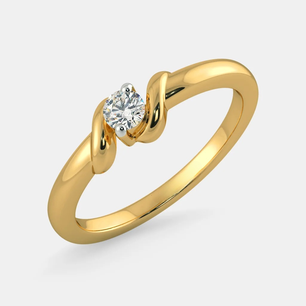 14kt YG Single Row Engagement Ring 001-100-02355 | Carroll's Jewelers |  Doylestown, PA