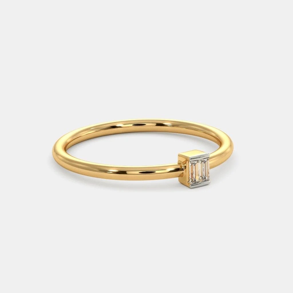 916 Gold Single Stone Ladies Ring