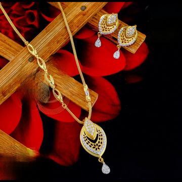 22k gold cz diamond Necklace set  by 