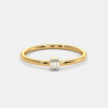 916 Gold Single Stone Ladies Ring by 