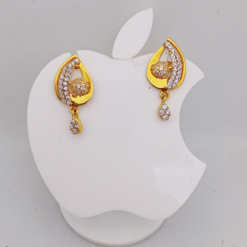 22k Gold Exclusive Stone Sitting Earring. by 