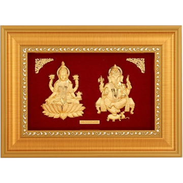 999 gold leaf Laxmi-ganeshji frame by 