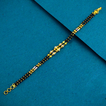 22K 916 Gold Black Moti Ledis Bracelet by 