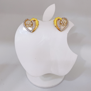 18k gold heart shape ladies earring by 