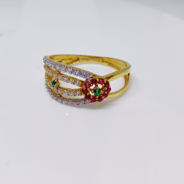 22k gold Cooler diamond fancy ring by 