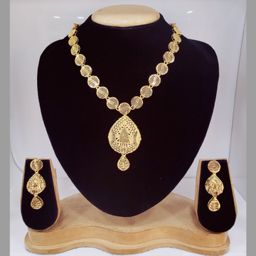 gold gabha Necklace set by 
