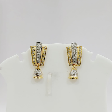 22k Yellow Gold cut-out Interlink CZ Tops by 