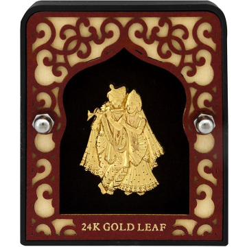 999 gold left radha krishn frame by 