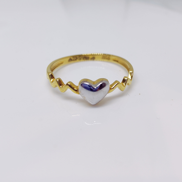 22k gold plain heart shape ring by 