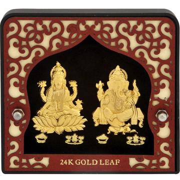 24k gold leaf laxmi-ganeshji frame by 