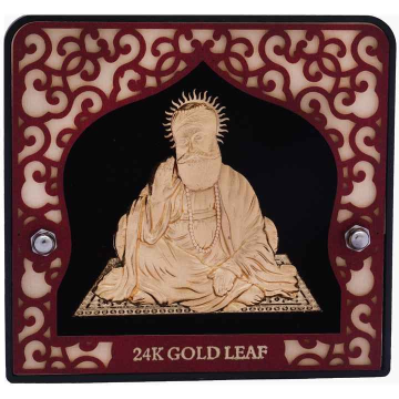 24k gold leaf guru nanak frame by 