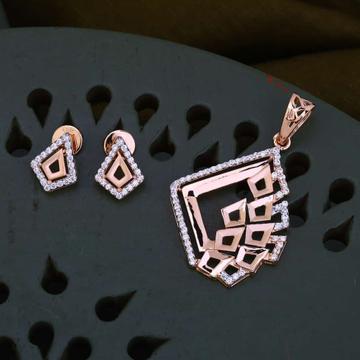 18k Rose Gold Pendant Set by 