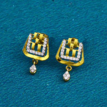 22K 916 Gold Fancy Stone  Design Earrings by 