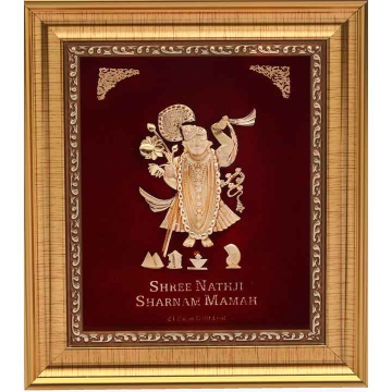 24k gold leaf shreenathji gifteble frame by 