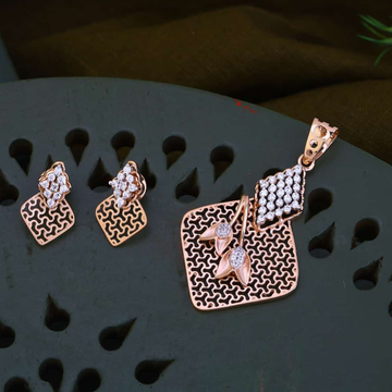 18k Rose Gold Pendant Set by 