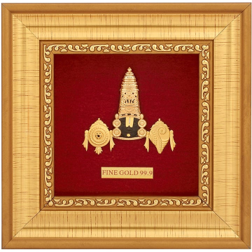 24k gold leaf tirupati balaji frame by 