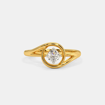 22k gold single stone ladies ring by 