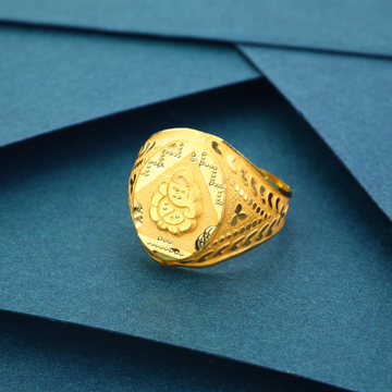 916 Ganesh Designer Lightweight Gold Ring For Mens by 