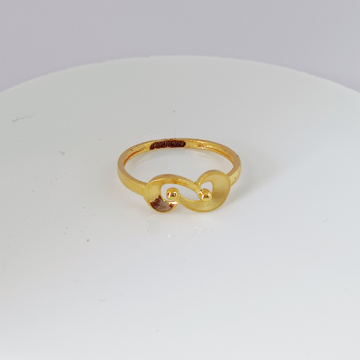 23k gold plain ladies ring by 