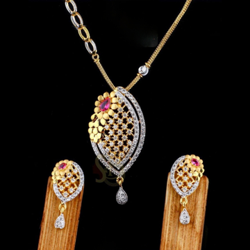 916 Gold CZ Flower Design Dokiya Set by 