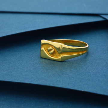 22K Plain Gold Ring For Men by 