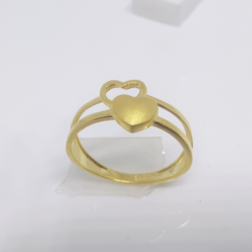 22k gold plain double heart shape ledies ring by 