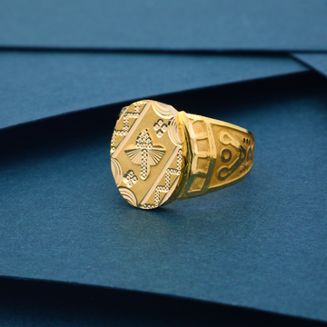 22k Gold Fancy Gents Ring by 