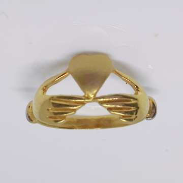 22k gold hand and heart shape ring by 