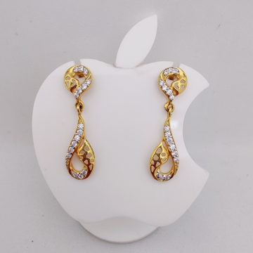 22k Gold Exclusive Stone Hanging Earring by 