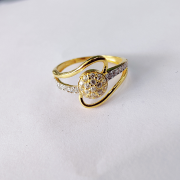 22k Gold Fancy Diamond Ladies Cross Ring by 