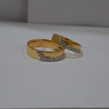 916 gold CZ couple ring by 