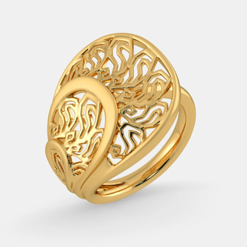 22k gold Plain rajwadi ladies ring by 