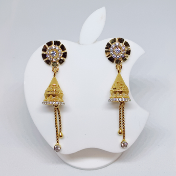 22k gold diamond hanging ladies earring by 