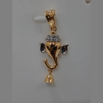 22k gold ganpati diamond pendants by 