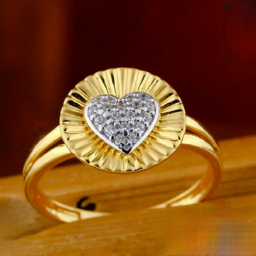 22k gold heart design ladies ring by 