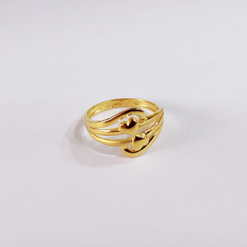 916 Gold Plain Ladies Ring by 