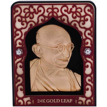 24k gold lafe mahatma Gandhi frame by 