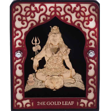 24k gold leaf shivji gifteble frame by 