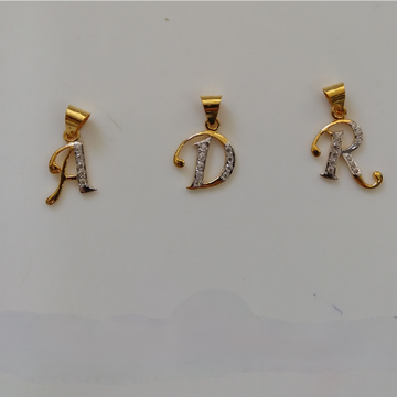 18k gold diamond alphabet chain pendant by 