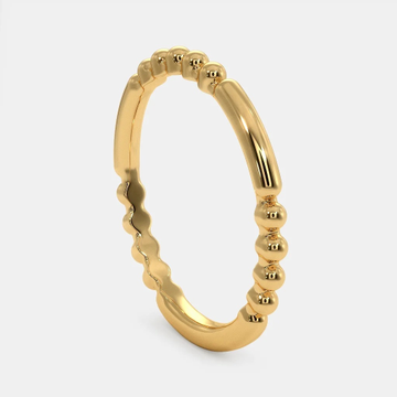 22k gold bubbles design plain ladies ring by 