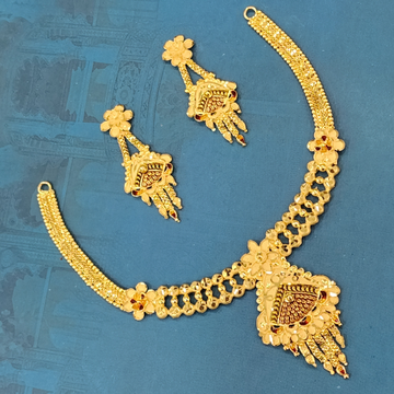 1.gram gold forming jewellery Classis necklace set by 