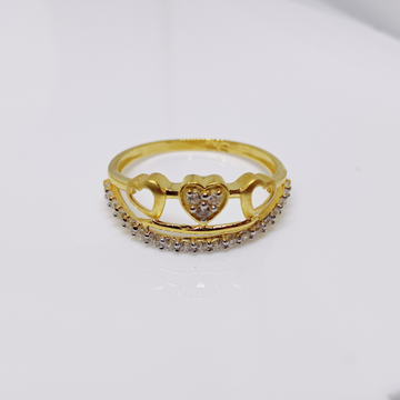 916 gold Triple heart shape ring by 