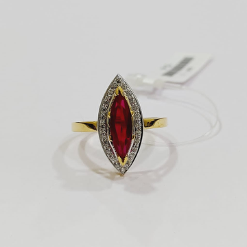 22k gold marquise shape red stone ladies ring by 