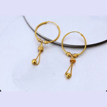 916 gold rava design earrings by 