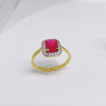 22k Gold Red Stone Ladies Ring by 