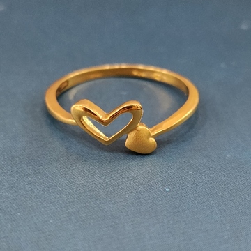 22k gold exclusive plain heart shape ladies ring by 