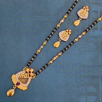 1.gram gold forming Antique Design mangalsutra by 