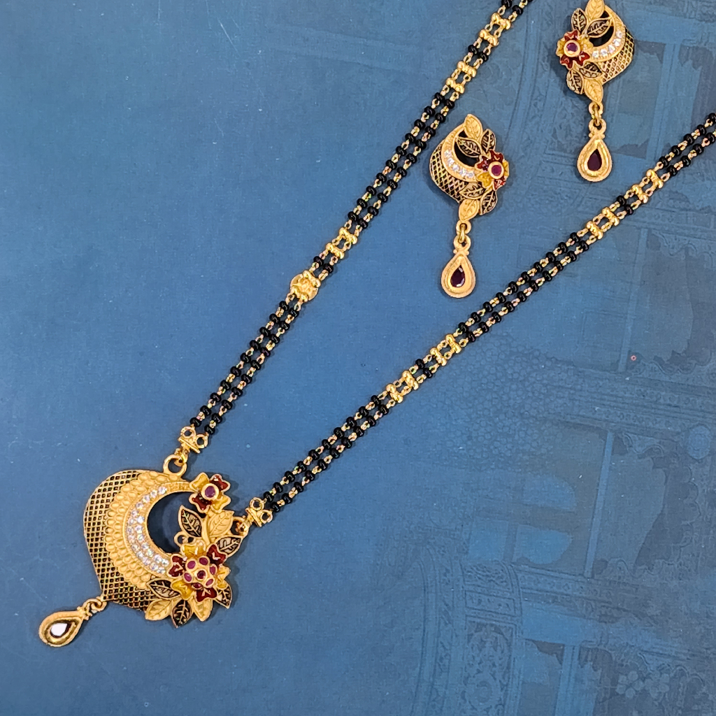 1.gram gold forming Flower fashion jewellery mangalsutra