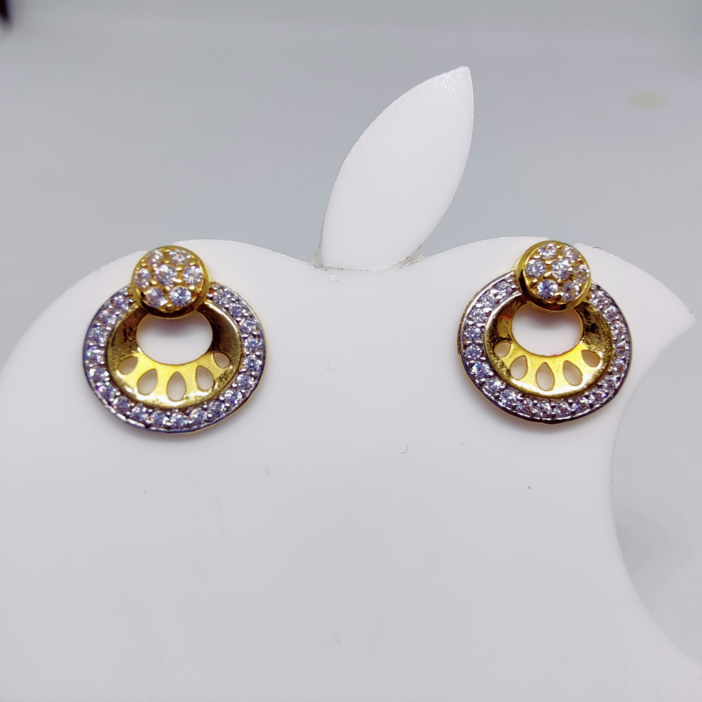 22k gold exclusive stone sitting ladies earring